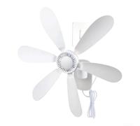 Ventilateur mural USB silencieux, 42 cm, économie d'espace pour tente de camping, circulation d'air économe en énergie 5 V pour salle de bain, cuisine, garage, design facile à nettoyer
