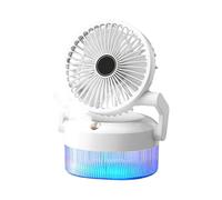 Ventilateur nébuliseur portable, accessoire rafraîchissant personnel avec recharge USB, ventilateur pliable silencieux avec lumière pour camping, jardin, salle de sport, voyage, bureau