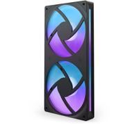 NZXT F240 RGB Core - Unité de ventilation de 240 mm avec deux ventilateurs RVB de 120 mm - Contrôle de la vitesse et de l'éclairage - Pression statique et flux d'air élevés - 8 LED aRGB - Noir