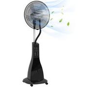 HomCom Ventilateur sur pied brumisateur 90 W - télécommande, 3 vitesses, oscillant - noir