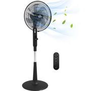 Ventilateur sur pied HOMCOM Ø 42cm 40W 3 modes 28 vitesses, fonction anti-moustique, hauteur réglable oscillant 75° noir