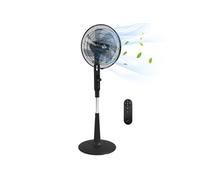 Ventilateur oscillant réglable sur pied 40W 3 modes 28 vitesses timer fonction anti-moustique télécommande noir