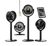 Ventilateur oscillant Solaire Hauteurs Réglables Circulation Avec LED