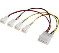 ventilateur PC Câble Y [4x ventilateur PC mâle 3 pôles - 1x Alimentation IDE mâle 4 pôles] 0.15 m noir, rouge, jaune Akasa