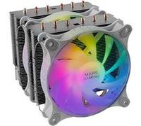 Mars Gaming Ventirad MCPUXTW Double tour 6 heatpipes HCT TDP 300W 2 ventilateurs ARGB 120 mm Blanc