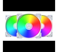 Ventilateur PC Montech HP140 ARGB PWM 140mm 600-1600 tr/min 12V palier lisse blanc pack de 3 unités