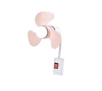 Ventilateur personnel léger avec cou flexible et prise d'alimentation pour une utilisation multi-appareils dans le bureau, le dortoir ou les applications portables (rose-EU)