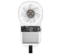 Ventilateur personnel portable, ventilateur portatif, ventilateur portable de poche Handheld - USB rechargeable gadgets froids transparents, éclairage d'ambiance à 3 vitesses, refroidi