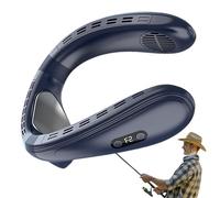 Ventilateur personnel rechargeable avec 3 vitesses, portable autour du cou | Solution de refroidissement portable, dispositif léger pour la randonnée en extérieur et les études en intérieur