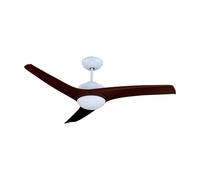 Ventilateur plafond avec lumiere LED 52 pouces telecommande moteur DC marron 3in1 V-TAC
