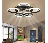 Ventilateur Plafond avec lumiere, plafonnier à intensité variable 66 W télécommande et minuterie APP Lampe