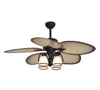 Ventilateur Plafond avec Lumière Ventilateur De Plafond Lumière Salon Salle À Manger Ventilateur Lumière Ventilateur De Plafond Industriel Avec Lustre De Plafond À Vent Léger Lampe Ventilateur(52inch)