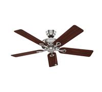 Ventilateur plafond sans Éclairage Savoy Nickel Mat 132 cm Interrupteur Chaine