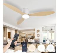 Ventilateur Plafond Silencieux Avec Lumiere,Lustre Ventilateur Design Avec Telecommande,Ventilo Plafond Avec Lampe Intégrée |42in