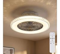Ventilateur Plafonnier Dimmable Télécommande à Droite Rotation À LED 50 CM