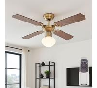 Ventilateur Plafonnier Salon Télécommande Interrupteur à Tirette 3 Niveaux