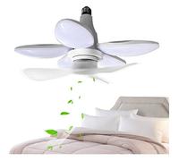 Ventilateur Plafonnier sur Douille Avec Télécommande Lustre Pliable | Petit Ventilateur Plafonnier LED pour Chambre pour Maison Sa