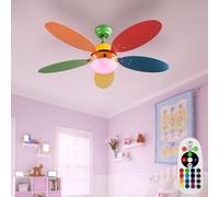 Ventilateur Plafonnier Télécommande RGB LED Changement de Couleur Vor-Rücklauf