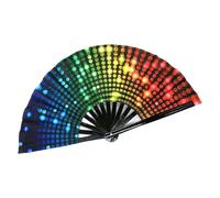 Ventilateur pliable | compartiments à main arc-en- fabriqués en bamb, grands compartiments pliants, sujets de danse chinoise, compartiments de kung fu, compartiments décoratifs à la main pour