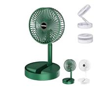 Ventilateur pliable télescopique 3 en 1 - Ventilateur de bureau et de sol portable rechargeable par USB pour dortoir, chambre, bureau et voyage | Ventilateur silencieux oscillant 3 en 1 avec