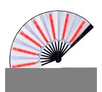 Ventilateur Pliant - Ventilateur De Lueur LED, Ventilateurs De Ravee À Main, Fans De Main-d'œuvre Brillants Chinois Alimentés Par Batterie Pour Femmes, Couleurs Laserr Holographiques Pour Les Festival