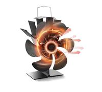 Ventilateur Poele à Bois 6 Pales Sans Électricité - Silencieux, Économie D'énergie, Circulation D'air Chaud Pour Cheminée et Poele à Granulés