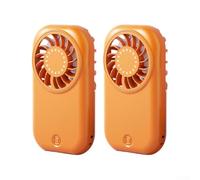 Ventilateur portable 2 pièces, corps ultra fin avec moteur sans balais élevé, cinq modes réglables pour le refroidissement et le séchage du maquillage, charge USB C rapide, design plat élégant en