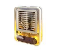 Ventilateur Portable 3 en 1 avec Brume et veilleuse LED, Ventilateur à Eau, Mini Ventilateur de Refroidissement de Table Silencieux et Portable, Rechargeable par USB,