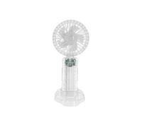 Ventilateur Portable 3 Vitesses avec Lumière Interne et Support Stable Transparent
