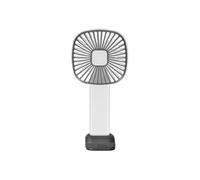 Ventilateur Portable 3 Vitesses Réglables USB-C avec Socle Support Stable Gris