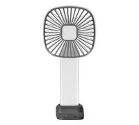 Ventilateur Portable 3 Vitesses Réglables USB-C avec Socle Support Stable Gris