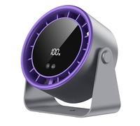 Ventilateur Portable,3600 mAh Petit Ventilateur de Bureau Rechargeable USB avec 100 Vitesses,Réglage à 105°,Écran LED,Ultra Puissant Ventilateurs de Table Silencieux pour Chambre,Bureau,Cuisine,Salon