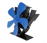 Ventilateur portable à 5 pales conçu pour un fonctionnement à base de chaleur dans les abris de pêche sur glace et les lieux de camping (bleu)