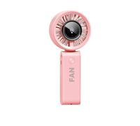 Ventilateur portable à affichage numérique haute vitesse - Mini ventilateur portable de type C - Niveau pliable - 100 degrés - Pour bureau, camping, cils - Refroidissement - Double tour de cou