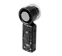 Ventilateur portable à autonomie de 12 heures compatible USB C, prise en main ergonomique, systèmes de dissipation de la chaleur pour activités de plage, de bureau, souffleur pliable de poche