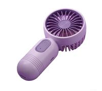 Ventilateur portable à chargement USB avec 3 réglages de vitesse de vent, mini ventilateur compact pour la maison, le bureau, l'étude et les voyages, équipé d'une interface de type C (violet)