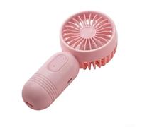 Ventilateur portable à chargement USB avec 3 réglages de vitesse de vent, mini ventilateur compact pour la maison, le bureau, l'étude et les voyages, équipé d'une interface de type C (rose)