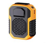 Ventilateur portable à clip de taille avec batterie rechargeable de 6000 mAh pour la randonnée, la pêche et les voyages, charge rapide, moteur silencieux et boîtier en silicone ABS (orange (DQ215))