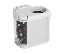 Ventilateur portable à clipser avec réglage du flux d'air à 100 niveaux, lecture numérique LED, source d'alimentation rechargeable et capacités d'éclairage multi-scènes (blanc)