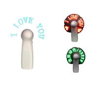 Ventilateur portable à LED personnalisable avec affichage lumineux des messages - Mini ventilateur portable pliable pour concerts, festivals, voyages et bureau (piles non incluses)