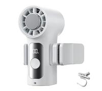 Ventilateur Portable a Main,6 Vitesses,18 000 Tr/min,Turbo Personnel avec Clip et Cordon Détachables,Batterie Rechargeable USB 3 000 MAh et Affichage LED,pour la Maison,Bureau,Chambre et les Voyages