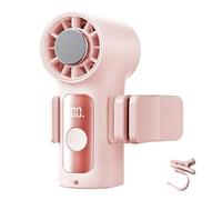 Ventilateur Portable a Main,6 Vitesses,18 000 Tr/min,Turbo Personnel avec Clip et Cordon Détachables,Batterie Rechargeable USB 3 000 MAh et Affichage LED,pour la Maison,Bureau,Chambre et les Voyages