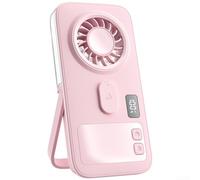 Ventilateur portable à main avec brume, design ultra plat, refroidissement double cœur pour un refroidissement instantané, flux d'air turbo silencieux, humidificateur intégré, rechargeable par USB-C