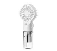 Ventilateur Portable à Main, Ventilateur avec Brumisateur d'Eau, Mini Ventilateurs Portables, Ventilateurs USB Rechargeables à 4 Vitesses, Ventilateurs de Bureau Légers et Petits, Ventilateurs de