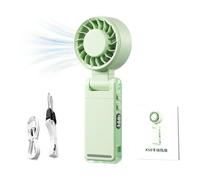 Ventilateur portable à main | Ventilateur nomade rechargeable 5 vitesses, à main puissant | Pour camping, plage, festival, sport, bureau, randonnée, pêche, shopping