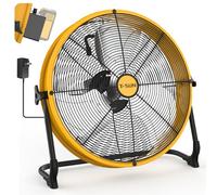 Ventilateur portable à piles de 40,6 cm avec lame en métal pour batterie Dewalt 20 V Max, inclinaison verticale à 360°, longue durée de vie, ventilateur sans fil pour camping, voyage, tente, ouragan