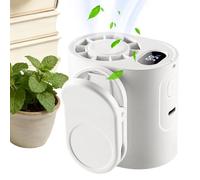 Ventilateur portable à pince | Affichage LED 5 Vitesses Rotation 360° Dispositif De Refroidissement | Mini Ventilateur De Cou Clip On - pour Camping Extérieur Plage Sports Bureau Randonnée Pêche Cours