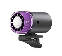 Ventilateur portable à pince,Fixation par serrage pour voiture avec LED, orientation rotative et multi-vitesses, rafraîchisseur d'air réglable | Ventilateur de Refroidissement Rechargeable par
