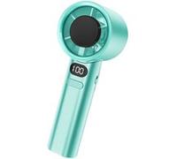 Ventilateur portable à vitesse variable,ELVANZA Ventilateur,moteur de sèche-cheveux haute vitesse,guidage du flux d'air par surpression à tourbillon,autonomie prolongée de 600 mAh,vert vert