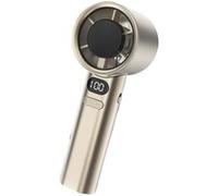 Ventilateur portable à vitesse variable,ELVANZA Ventilateur,moteur de sèche-cheveux haute vitesse,guidage du flux d'air par surpression à tourbillon,autonomie prolongée de 600 mAh,couleur dorée dore